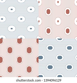 Set. Abstract stripes. Vector illustration patterns.