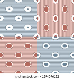 Set. Abstract stripes. Vector illustration patterns.