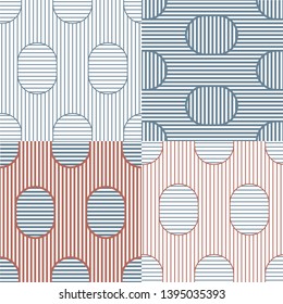 Set. Abstract stripes. Vector illustration patterns.