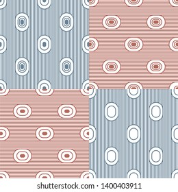 Set. Abstract stripes. Vector illustration patterns.
