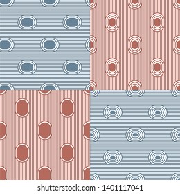 Set. Abstract stripes. Vector illustration patterns.