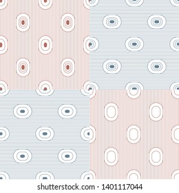 Set. Abstract stripes. Vector illustration patterns.