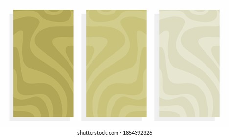 Set of abstract style pattern cream color background vector illustration. Vertical abstract background vector suitable for social media story templates.
