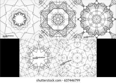 Set of Abstract stylish backgrounds, futuristic technology illustration eps10
