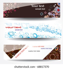 Set abstract stylish banner
