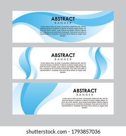 Set bestehend aus abstrakten, stylischen Banner Design Template Vektorgrafik, professionelles, modernes Banner-Element mit blauem, braunem Hintergrund