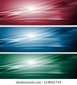 Set of abstract stylish banners. Eps 10 vector design