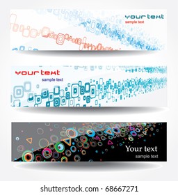 Set abstract stylish header