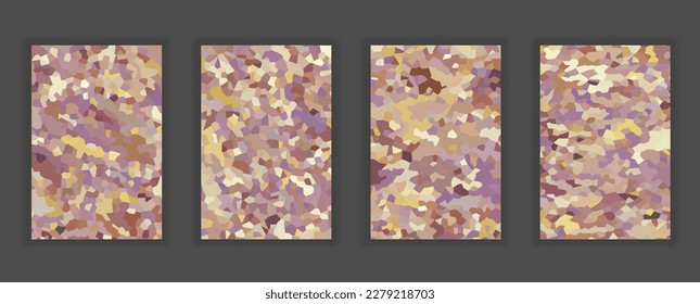 Set von abstrakter stilvoller Low-Poly-Geometrie mit Formen. Hintergrund für Banner, Flyer, Visitenkarte, Poster, Tapete, Broschüre
