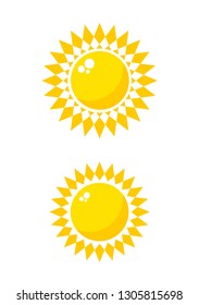 set abstract sun vector illustration 
