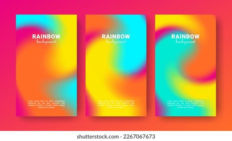 Set of Abstract Sweet Multy Candy Gradient Multicolour isolated on Gradient Background for Flyer, Banner, Feed, etc. High Quality Vector Illustration