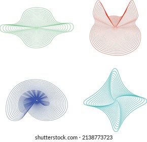 Un conjunto de formas abstractas giratorias