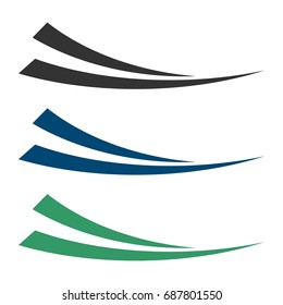 Set Abstract Swoosh Vector Logo Template Illustration Design. Vector EPS 10.