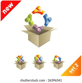 Set of abstract symbols - vector illustration