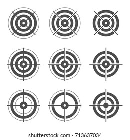Set of abstract target icons.
