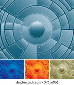 Set of abstract technology background, vector layered.