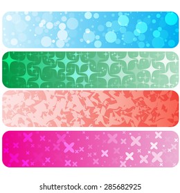 Set of abstract technology concept colorful banners & backgrounds. Vector illustration