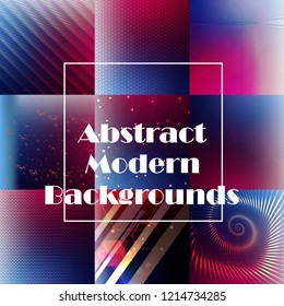 Set of abstract technology web banner.
