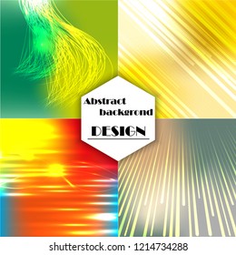 Set of abstract technology web banner.
