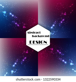 Set of abstract technology web banner.