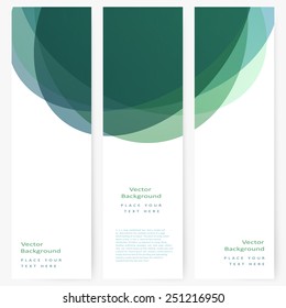 Set of abstract template banner with color circles