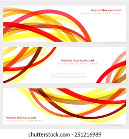 Set of abstract template banner with color circles