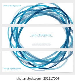 Set of abstract template banner with color circles