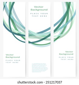 Set of abstract template banner with color circles