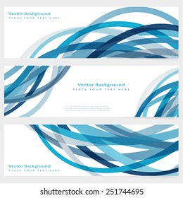 Set of abstract template banner with color circles