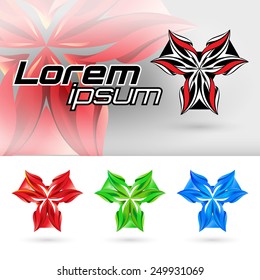 Set of abstract template element or logo. Space for text