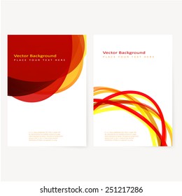Set of abstract template flyer with color circles. Design element