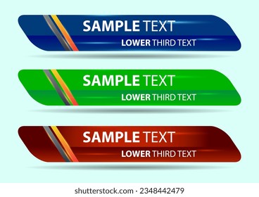 Set of abstract template Lower Third