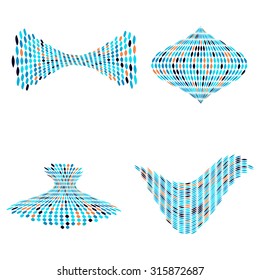 Set of abstract templates for design project - vector illustration 