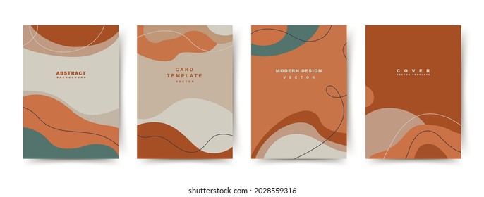 Set of abstract templates in minimal trendy 
style with copy space for text. Vector universal background for greeting cards, covers, presentations, social media stories and posts, AD,  banner, poster 