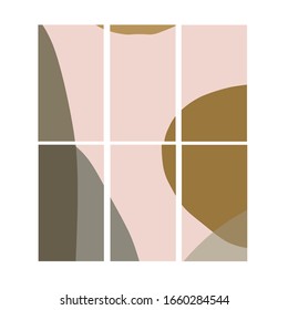 Set of abstract templates for social media, color banners for promotion and advertising. Background With Shapes For stories. 