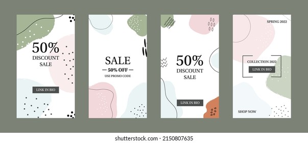 Set of abstract templates for stories