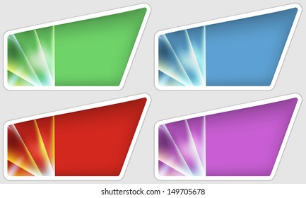 set abstract text frames