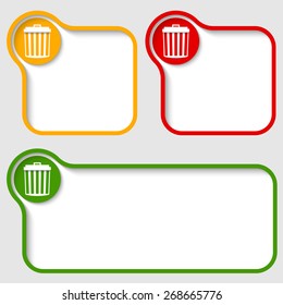 Set abstract text frames with trashcan