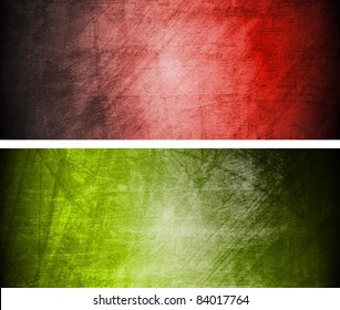 Set of abstract textural banners. Eps 10