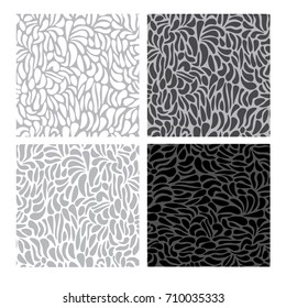 set of abstract textured pattern, seamless backgrounds