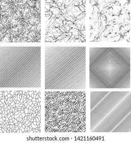 Set of  Abstract  Textures  Background