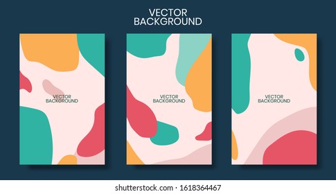 set abstract trendy artistic background template. for cover, invitation, banner, placard, brochure, poster, card, flyer, invitation and other.