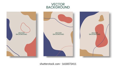 set abstract trendy artistic background template. for cover, invitation, banner, placard, brochure, poster, card, flyer, invitation, vector