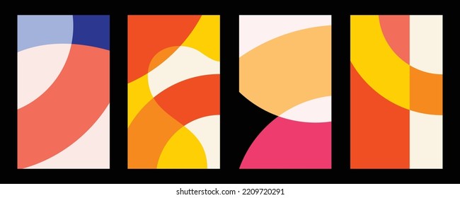 Set of abstract trendy background in blending color design for poster, banner and flyer. Collection of minimalist and colorful for wallpaper design