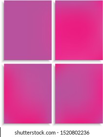 Set of abstract trendy color backgrounds. Fresh backdrop with soft shadow. Vector illustration elements. Violet modern screen effective design for user interface.