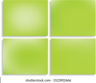 Set of abstract trendy color backgrounds. Vector illustration wallpapers. Colorful backdrops with soft shadow. Green modern screen effective design for user interface.