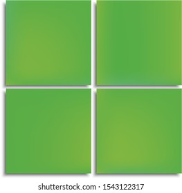 Set of abstract trendy color backgrounds. Magic backdrops with soft shadow. Vector illustration layout. Green modern screen effective design for user interface.