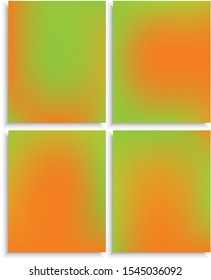 Set of abstract trendy color backgrounds. Vector illustration space. Flat backdrop with soft shadow. Orange modern screen effective design for user interface.