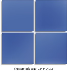 Set of abstract trendy color backgrounds. Vector illustration textures. Magic backdrops with soft shadow. Blue modern screen effective design for user interface.