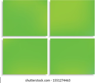 Set of abstract trendy color backgrounds. Vector illustration pastel. Colorful backdrops with soft shadow. Green modern screen effective design for user interface.